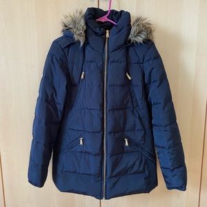 Navy Michael Kors puffer jacket